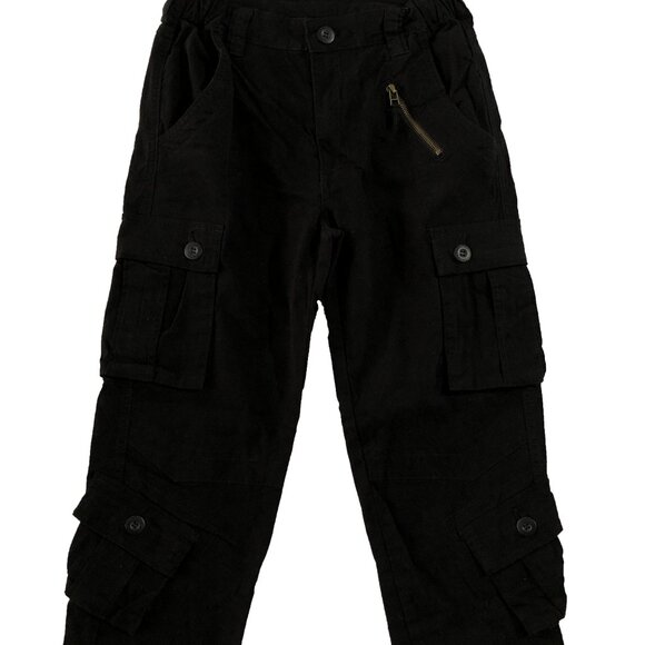 Must Way Cargo Pants Womens Size 4 Black Elastic Waistband Military Pockets - Picture 12 of 15